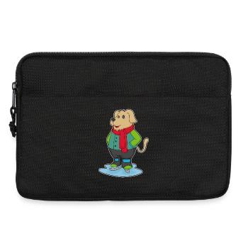 Hund Eislaufen Schlittschuhe - Laptoptasche 13" - Schwarz - Vorne
