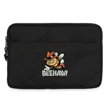 Beehaw Bee with Cowboy Hat Yeehaw - Laptop bag 13" - black - Front