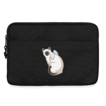 Ailes d’ange de chat - Sacoche pour ordinateur portable 13 pouces - noir - Devant