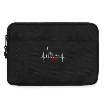 San Francisco Skyline Herzschlag Kalifornien USA - Laptoptasche 13" - Schwarz - Vorne