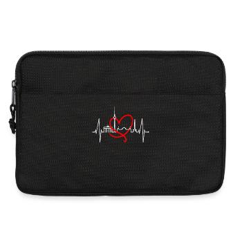 Berlin Skyline Heartbeat Heart Love Love Berliners - Laptop bag 13" - black - Front