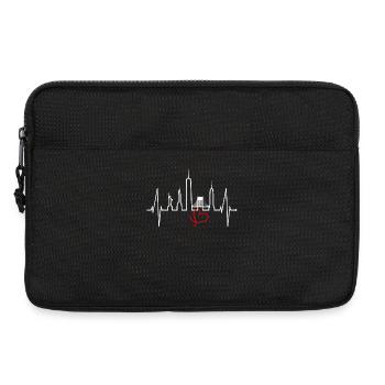 New York Skyline Heartbeat Heart USA Gift NY - Laptop bag 13" - black - Front