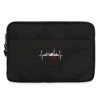 Hamburg Skyline Heartbeat Hambourg Cher Fan - Sacoche pour ordinateur portable 13 pouces - noir - Devant
