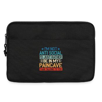 I'm Not Antisocial Paincave Triathlon - Laptop bag 13" - black - Front
