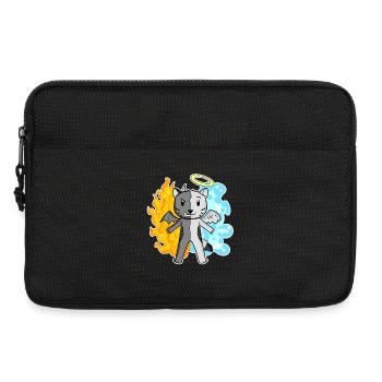 Cat Cat Breed Devon Rex - Angel and Devil - Laptop bag 13" - black - Front