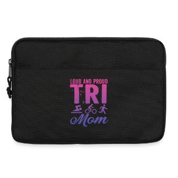 Loud And Proud Tri Mom Triathlete - Laptop bag 13" - black - Front