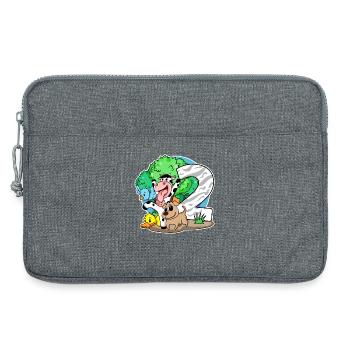 2nd birthday Cute animals 2 years old - Laptop bag 13" - heather grey - Front