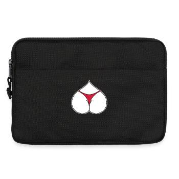 Arsch Herz Liebe - Laptoptasche 13" - Schwarz - Vorne