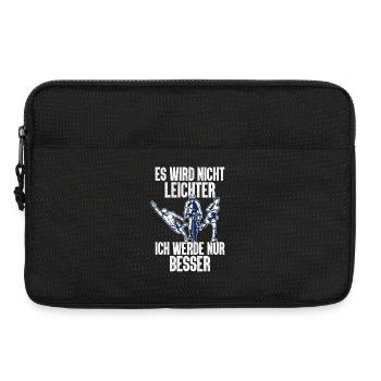 Es Wird Nicht Leichter Ich Triathlon - Laptoptasche 13" - Schwarz - Vorne