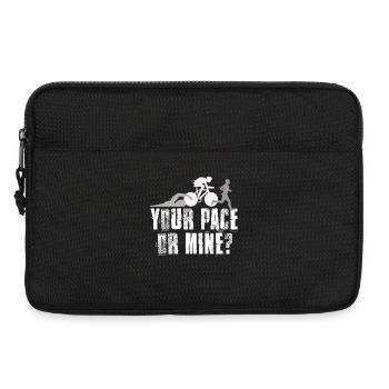 Dein Tempo Oder Meins Triathlon - Laptoptasche 13" - Schwarz - Vorne
