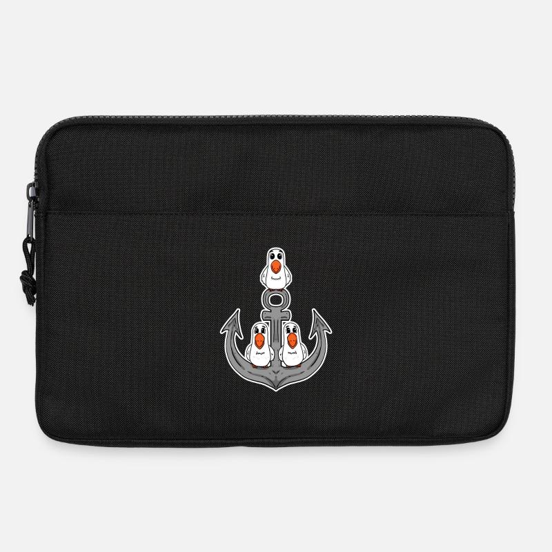 Möwen Möwe Anker - Laptoptasche 13" - Schwarz