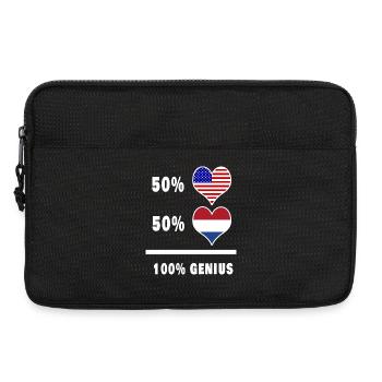 Conception ingénieuse du drapeau des États-Unis et des Pays-Bas - Sacoche pour ordinateur portable 13 pouces - noir - Devant