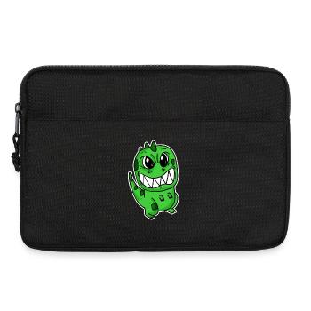 Petit dinosaure en colère - Sacoche pour ordinateur portable 13 pouces - noir - Devant