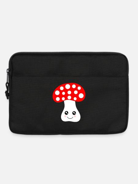 Kawaii, Pilz, Fliegenpilz - Laptoptasche 13" - Schwarz