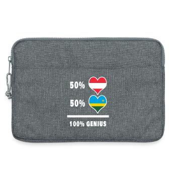 L’Autriche et le Rwanda brillants / Cadeau - Sacoche pour ordinateur portable 13 pouces - gris chiné - Devant