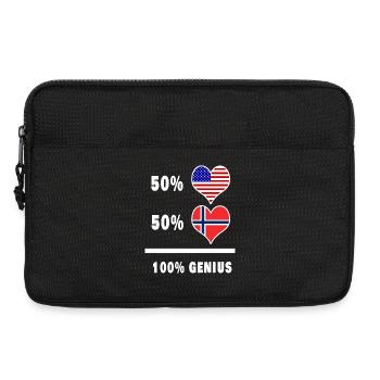 USA et Norvège design génial de drapeaux - Sacoche pour ordinateur portable 13 pouces - noir - Devant