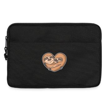 Cœur paresseux - Sacoche pour ordinateur portable 13 pouces - noir - Devant