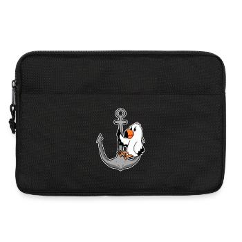 Anchor and seagull - Laptop bag 13" - black - Front