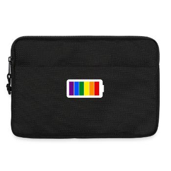 Rainbow Colors Battery Loading - Gay Pride - Laptop bag 13" - black - Front