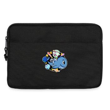 Astronaut in space with a whale - Laptop bag 13" - black - Front