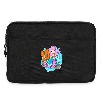 Girl 10 years old 10th birthday mermaid - Laptop bag 13" - black - Front