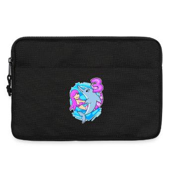 3ème anniversaire Fille 3 ans Sirène - Sacoche pour ordinateur portable 13 pouces - noir - Devant