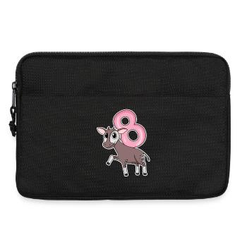 Girl 8 years old Okapi 8th birthday gift - Laptop bag 13" - black - Front