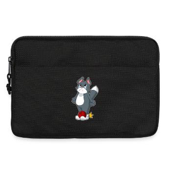 Katze Bowling Bowlingkugel - Laptoptasche 13" - Schwarz - Vorne