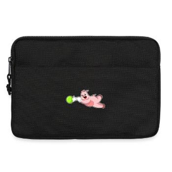 Schwein Bowling Bowlingkugel - Laptoptasche 13" - Schwarz - Vorne