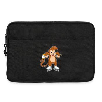 Monkey Hockey Hockey sur glace Bâton de hockey sur glace - Sacoche pour ordinateur portable 13 pouces - noir - Devant