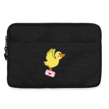 Lettre du facteur canard - Sacoche pour ordinateur portable 13 pouces - noir - Devant