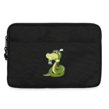 Drôle de serpent - Sacoche pour ordinateur portable 13 pouces - noir - Devant