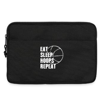 Eat Sleep Hoops Repeat Basketball - Laptop bag 13" - black - Front