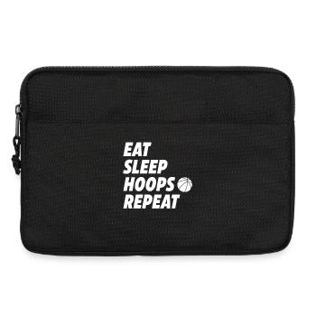 Eat Sleep Hoops Repeat Basketball - Laptop bag 13" - black - Front