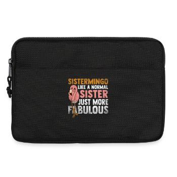Sistermingo Like Normal Sister Flamingo - Laptop bag 13" - black - Front