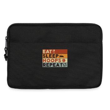 Manger des cerceaux de sommeil Répéter le basketball - Sacoche pour ordinateur portable 13 pouces - noir - Devant