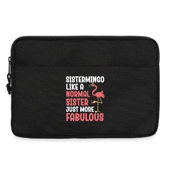 Sistermingo Like Normal Sister Flamingo - Laptop bag 13" - black - Front