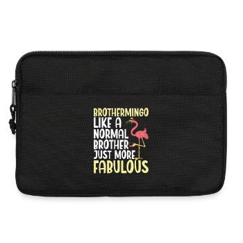 Brothermingo Normal Brother Flamingo - Laptop bag 13" - black - Front