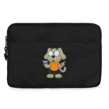 Lunettes de livre Dog Nerd - Sacoche pour ordinateur portable 13 pouces - noir - Devant