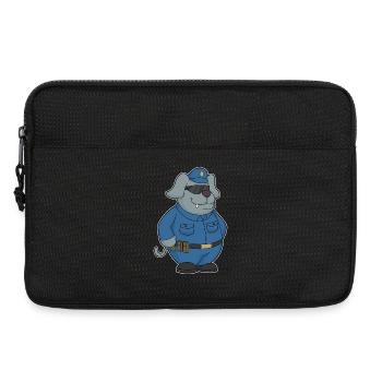 Dog Policeman Sunglasses Police - Laptop bag 13" - black - Front