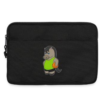 Pferd Basketballspieler Basketball - Laptoptasche 13" - Schwarz - Vorne