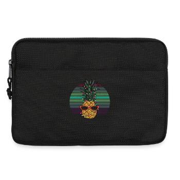 Retro Pineapple String of Lights Christmas Gift - Laptop bag 13" - black - Front