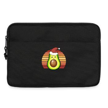 Avocado Christmas Hat Christmas Gift - Laptop bag 13" - black - Front