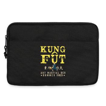 Kung Fût Jeu de mot Rhum Barbecue Buvette Soirée - Sacoche pour ordinateur portable 13 pouces - noir - Devant