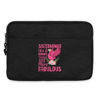 Sistermingo Like Normal Sister Flamingo - Laptop bag 13" - black - Front