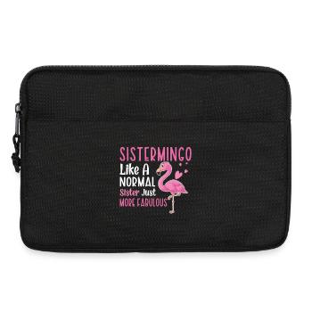 Sistermingo Like Normal Sister Flamingo - Laptop bag 13" - black - Front