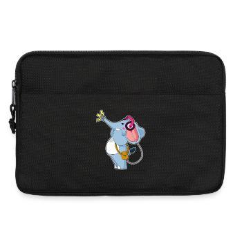 Musique casque Elephant - Sacoche pour ordinateur portable 13 pouces - noir - Devant