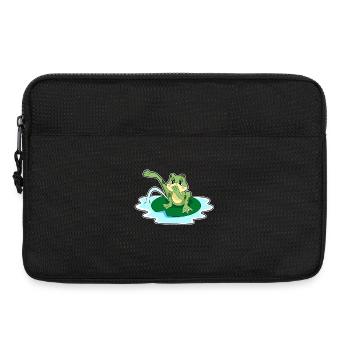 Toilette grenouille - Sacoche pour ordinateur portable 13 pouces - noir - Devant