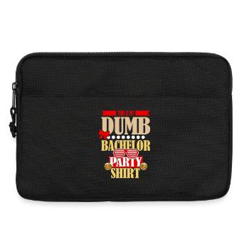 Funny "Dumb Bachelor Party" Saying Motif - Laptop bag 13" - black - Front