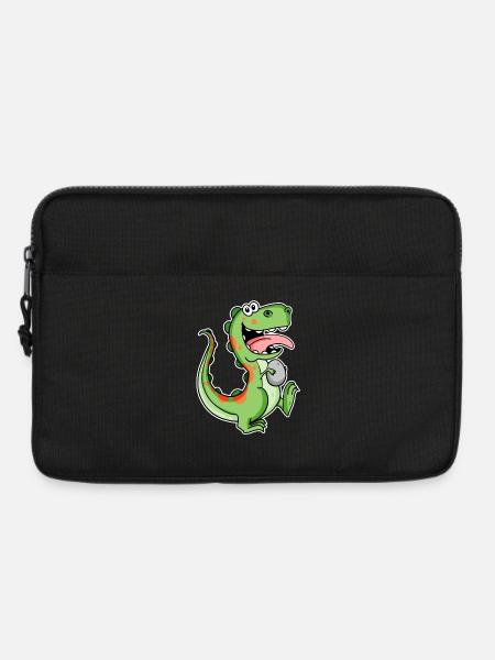 Dinosaurier mit Baby Dinosaurier Ei - Laptoptasche 13" - Schwarz